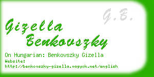 gizella benkovszky business card